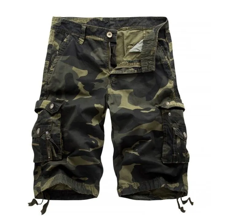 Men Multi Pockets Jogger Cargo Shorts