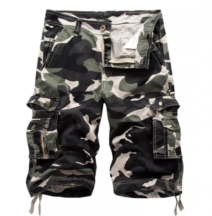 Men Multi Pockets Jogger Cargo Shorts